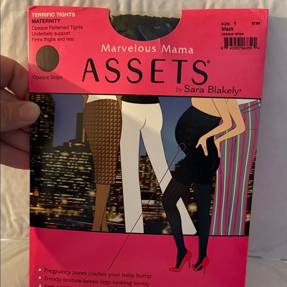 ASSETS by Sara Blakely Black Maternity Leggings, Sz 1